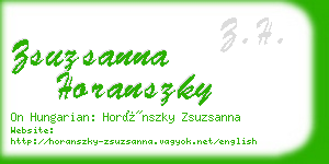 zsuzsanna horanszky business card